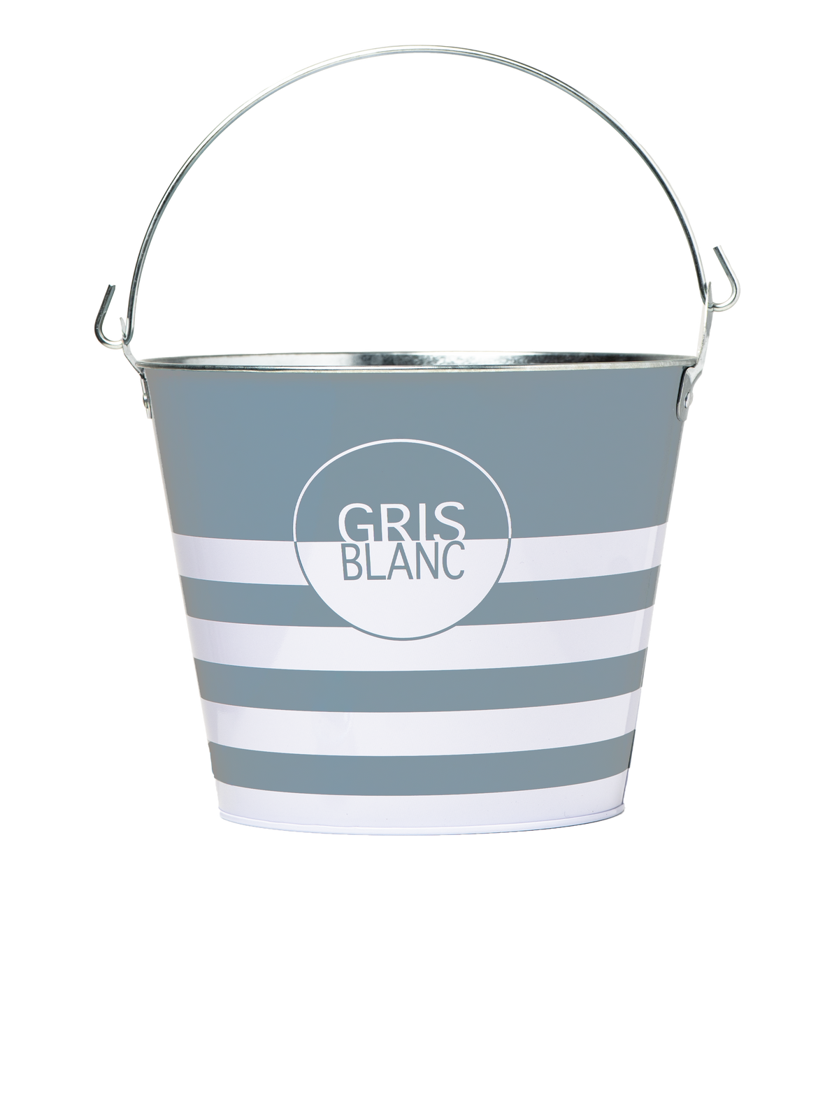 Gris Blanc metal ice bucket