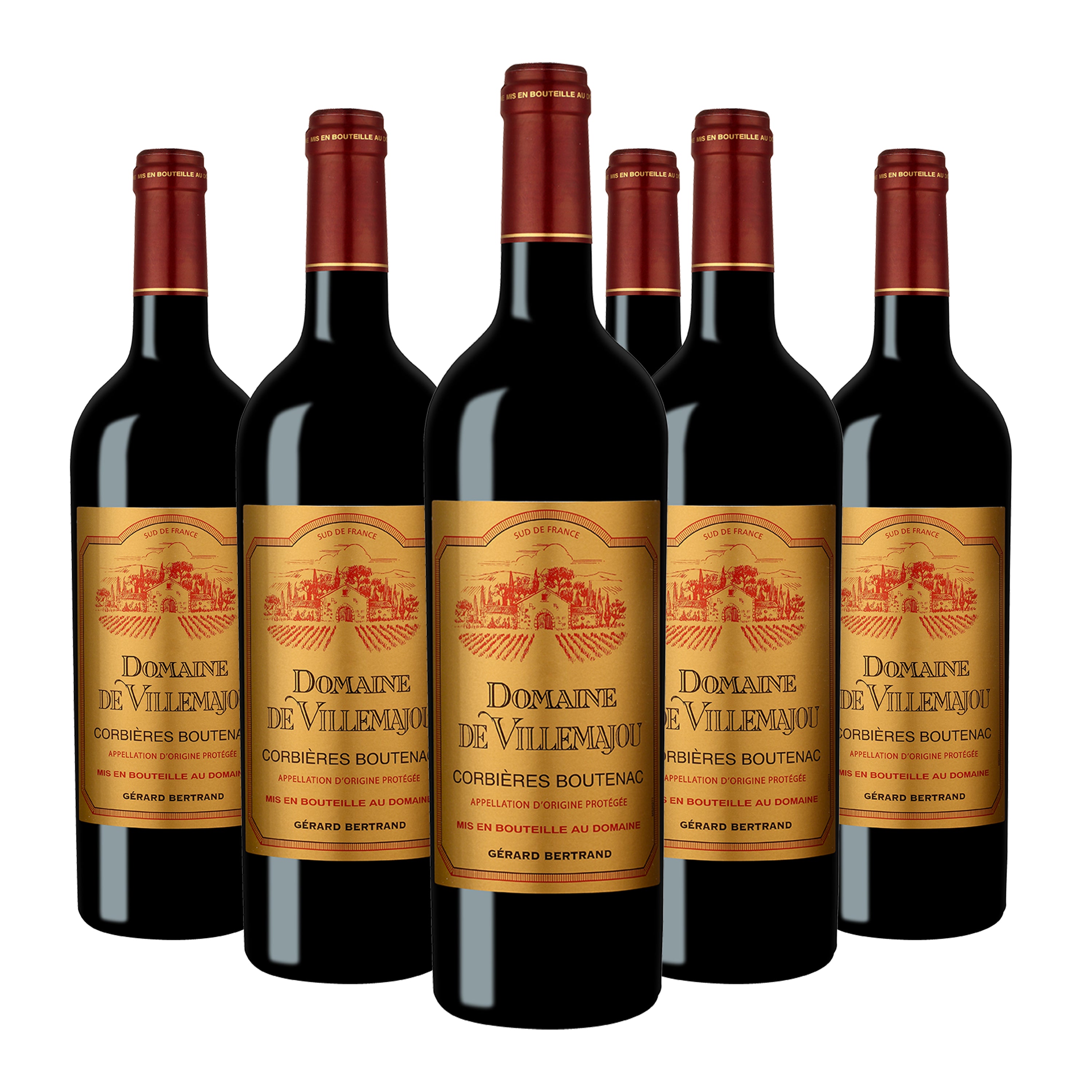 Domaine de Villemajou vin rouge boutenac 2022 Lot 6 Bouteilles 75cl - Gérard Bertrand