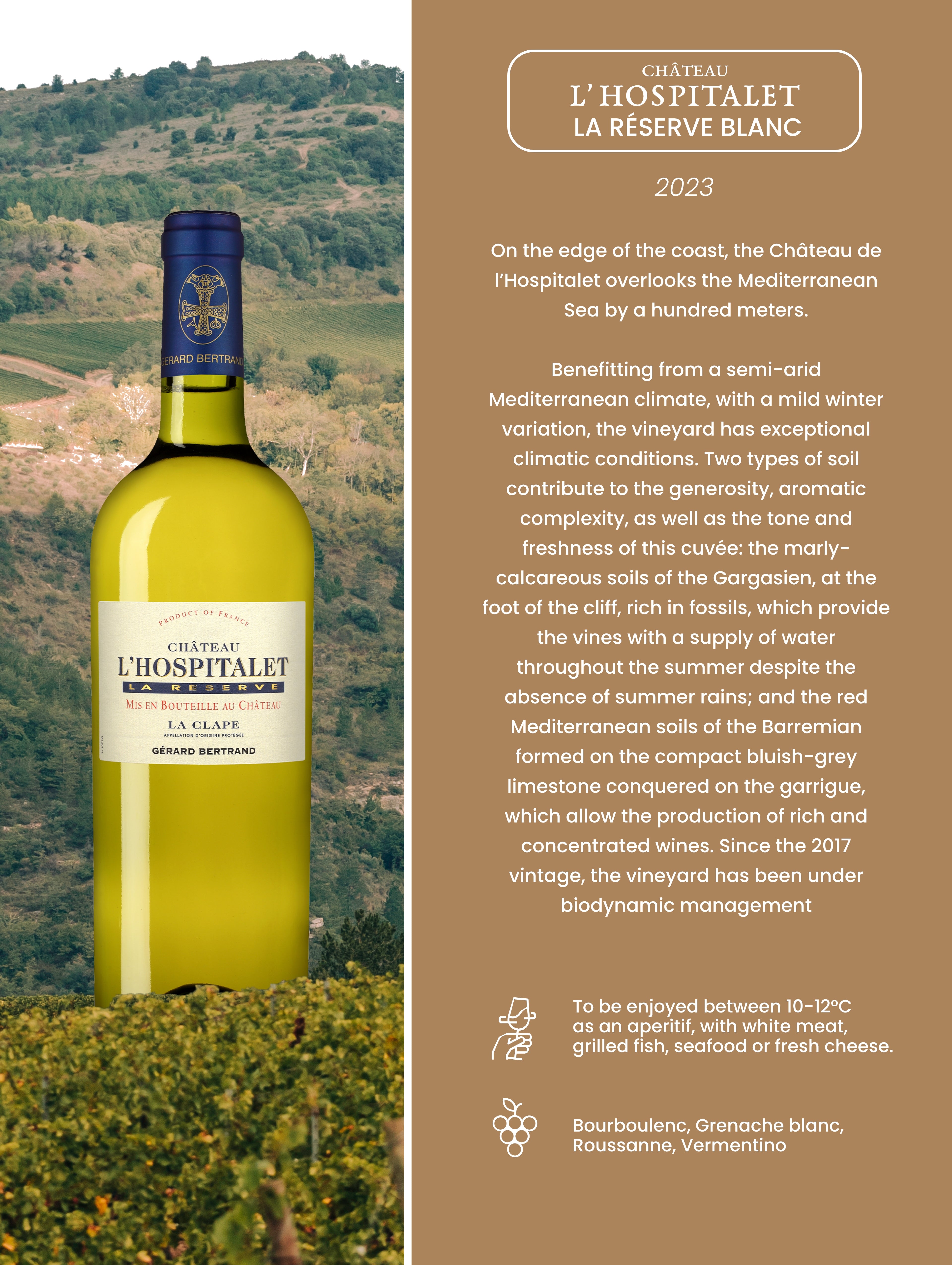 château l'hospitalet la réserve white wine 2023
