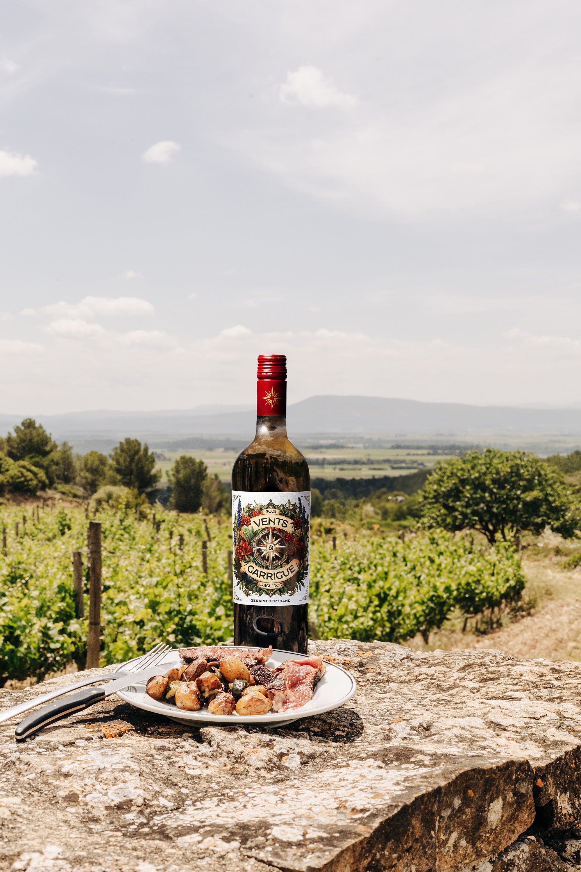 Vents & Garrigue vin rouge bio 2023 Lot 3 Bouteilles 75cl - Gérard Bertrand