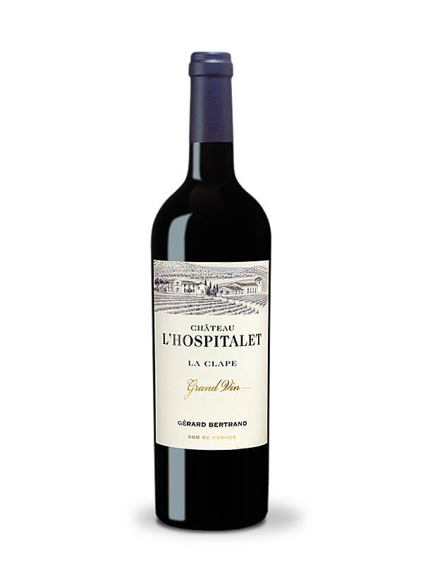 Château l'Hospitalet Grand Vin red wine, AOP La Clape 2023, pack of 6 75cl bottles