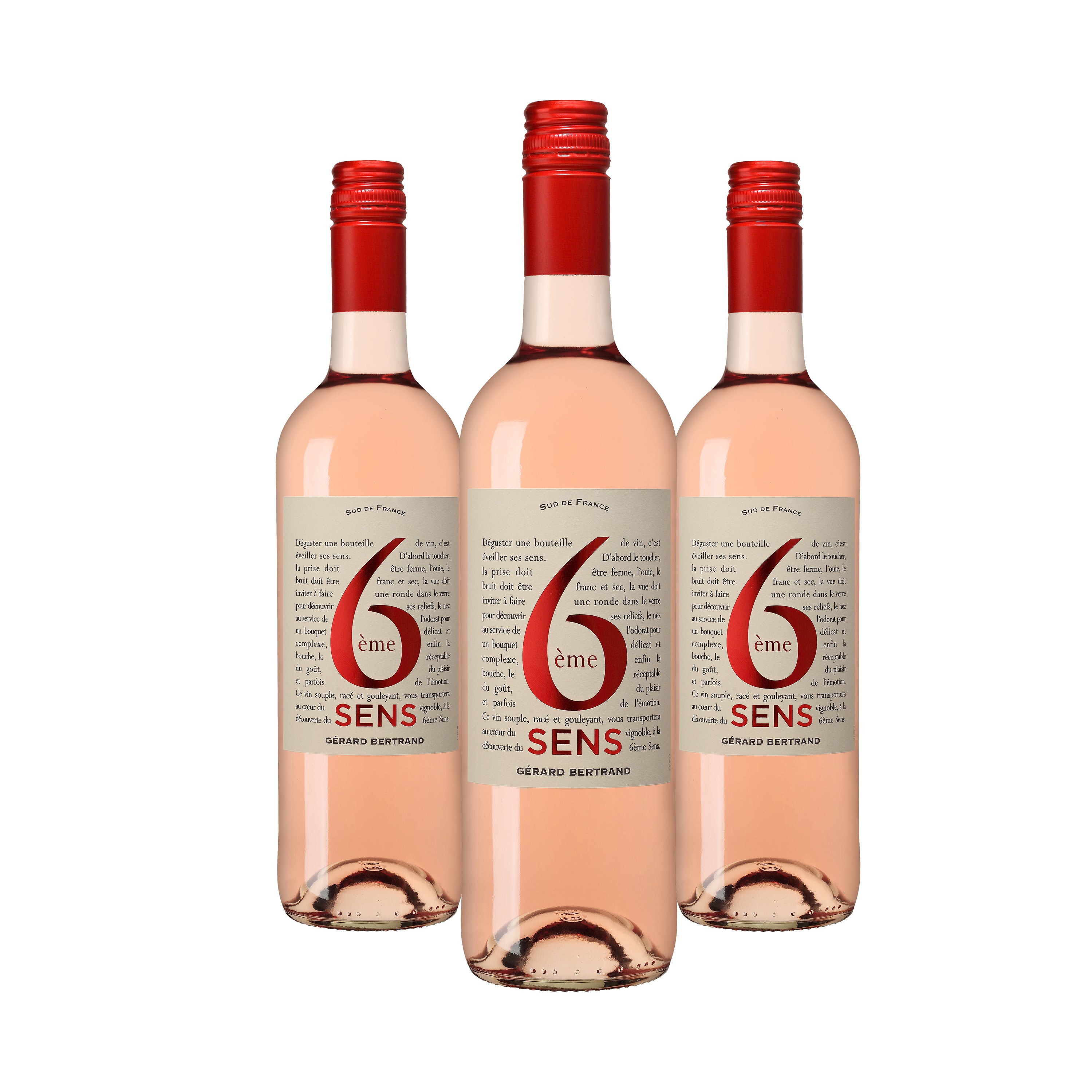 6ème sens vin rosé bio 2025 Lot 3 Bouteilles 75cl - Gérard Bertrand