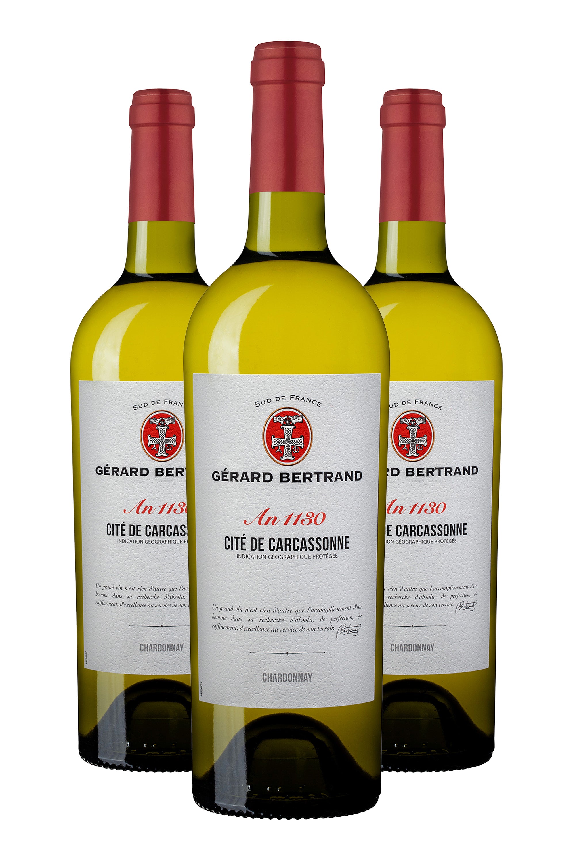Héritage "An 1130" blanc Cité de Carcassonne 2023 Lot 3 Bouteilles 75cl - Gérard Bertrand