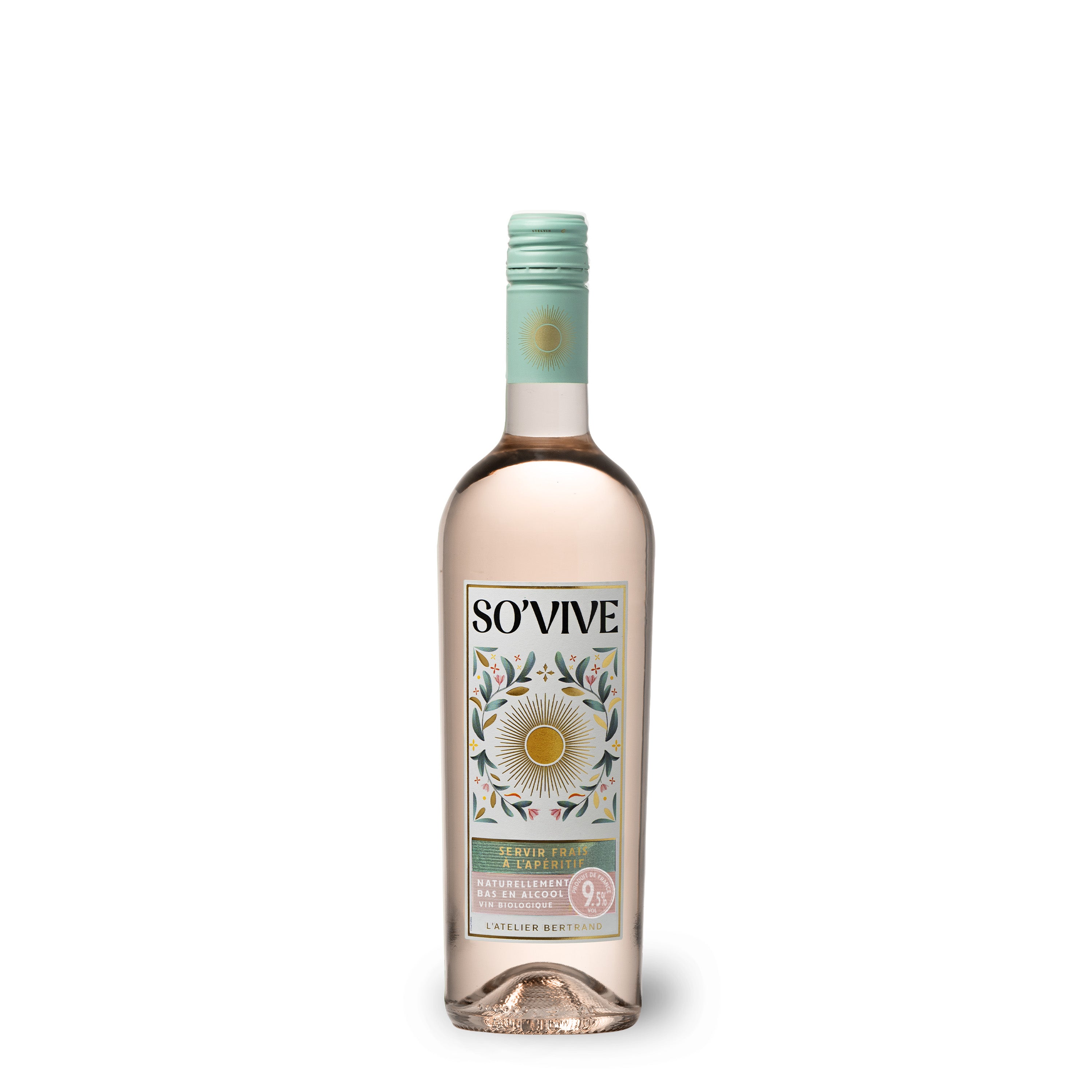 So’Vive 2025 vin rosé bio 75cl naturellement faible en alcool