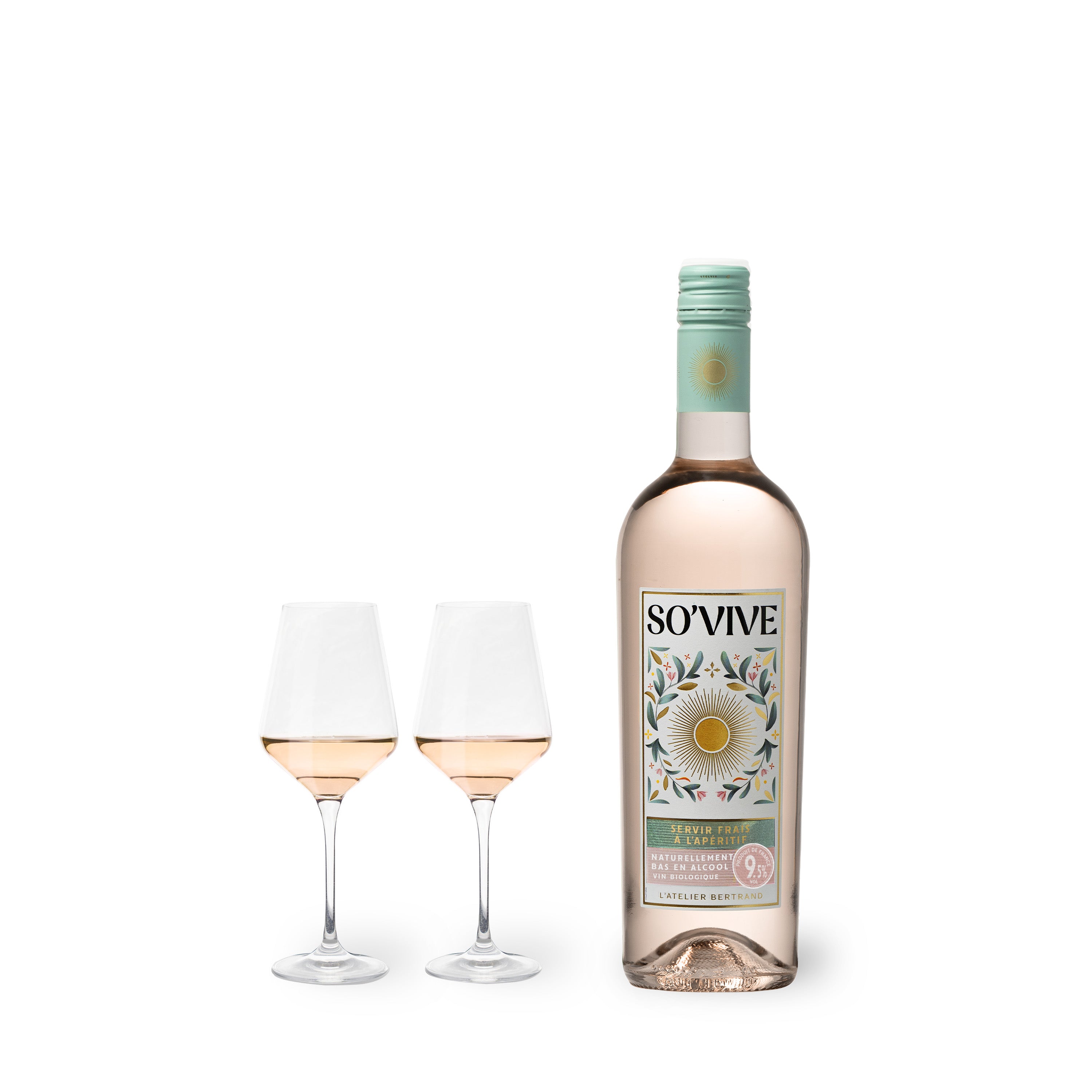 So'Vive 2025 organic rosé wine 75cl naturally low in alcohol - Gérard Bertrand