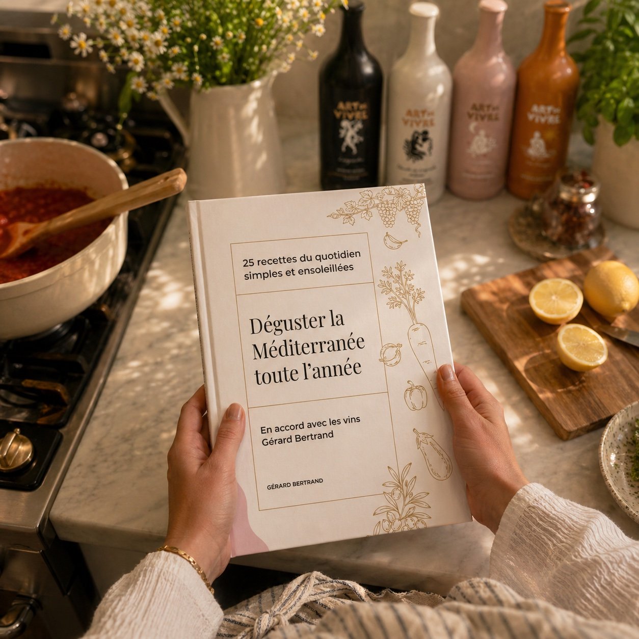 Coffret DIY Art de Vivre 4 couleurs et son livre de recettes méditerranéenes