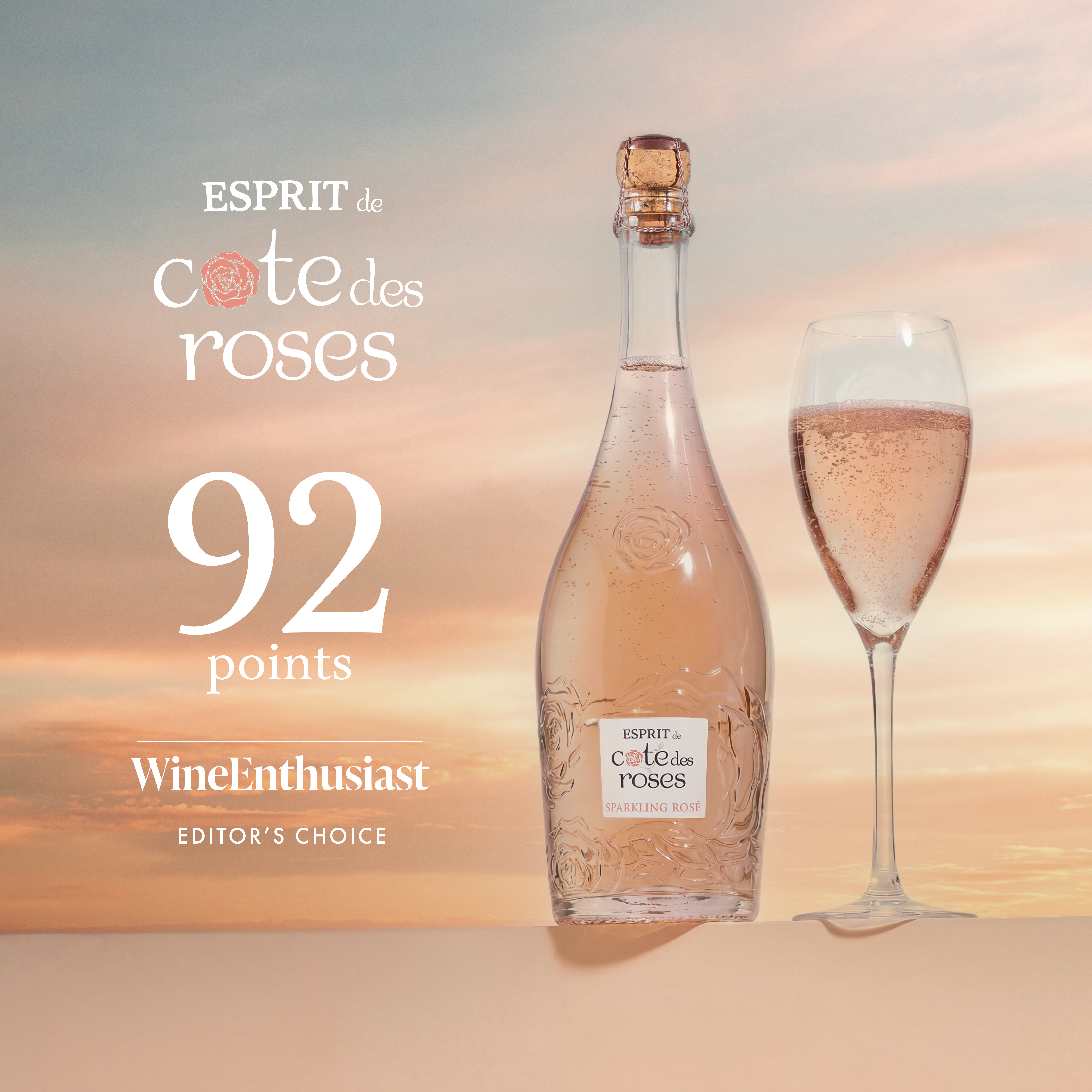 Esprit de Cote des Roses Brut rosé sparkling wine Lot of 6 bottles 75cl - Gérard Bertrand 