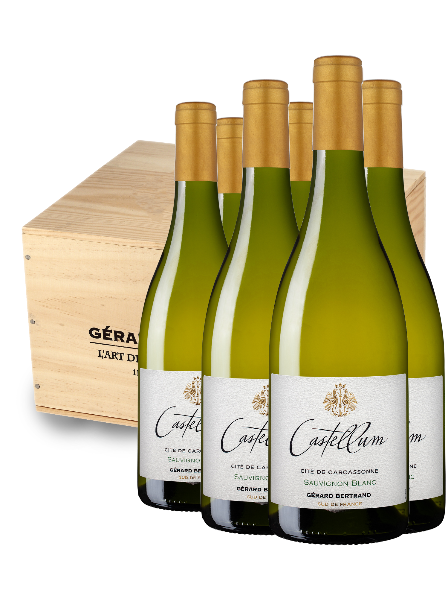 Castellum Sauvignon Blanc 2023 75cl Wooden Case 6 Bottles - Gérard Bertrand 