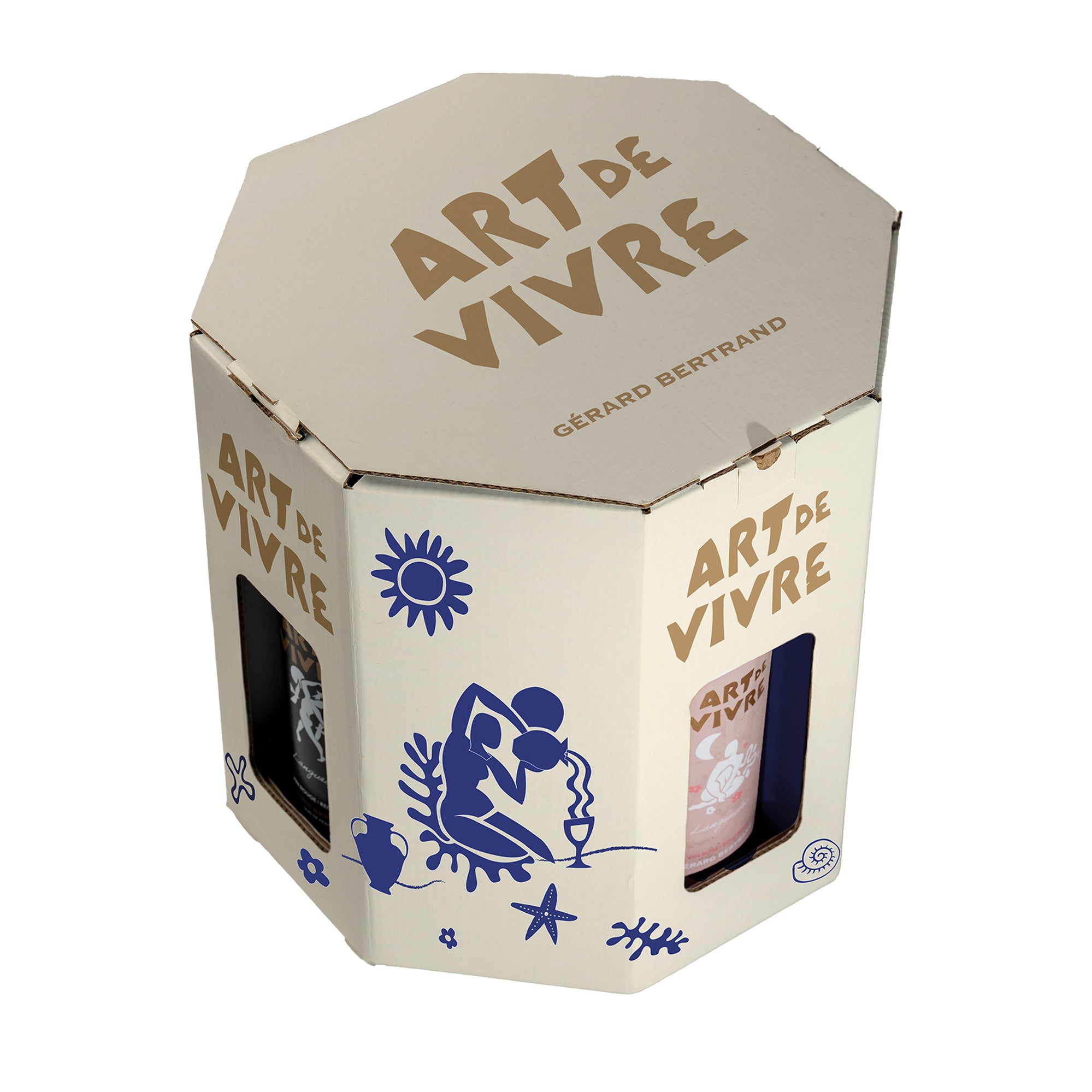 Coffret Art de Vivre 4 bouteilles et son livre de recettes méditerranéenes - Gérard Bertrand 