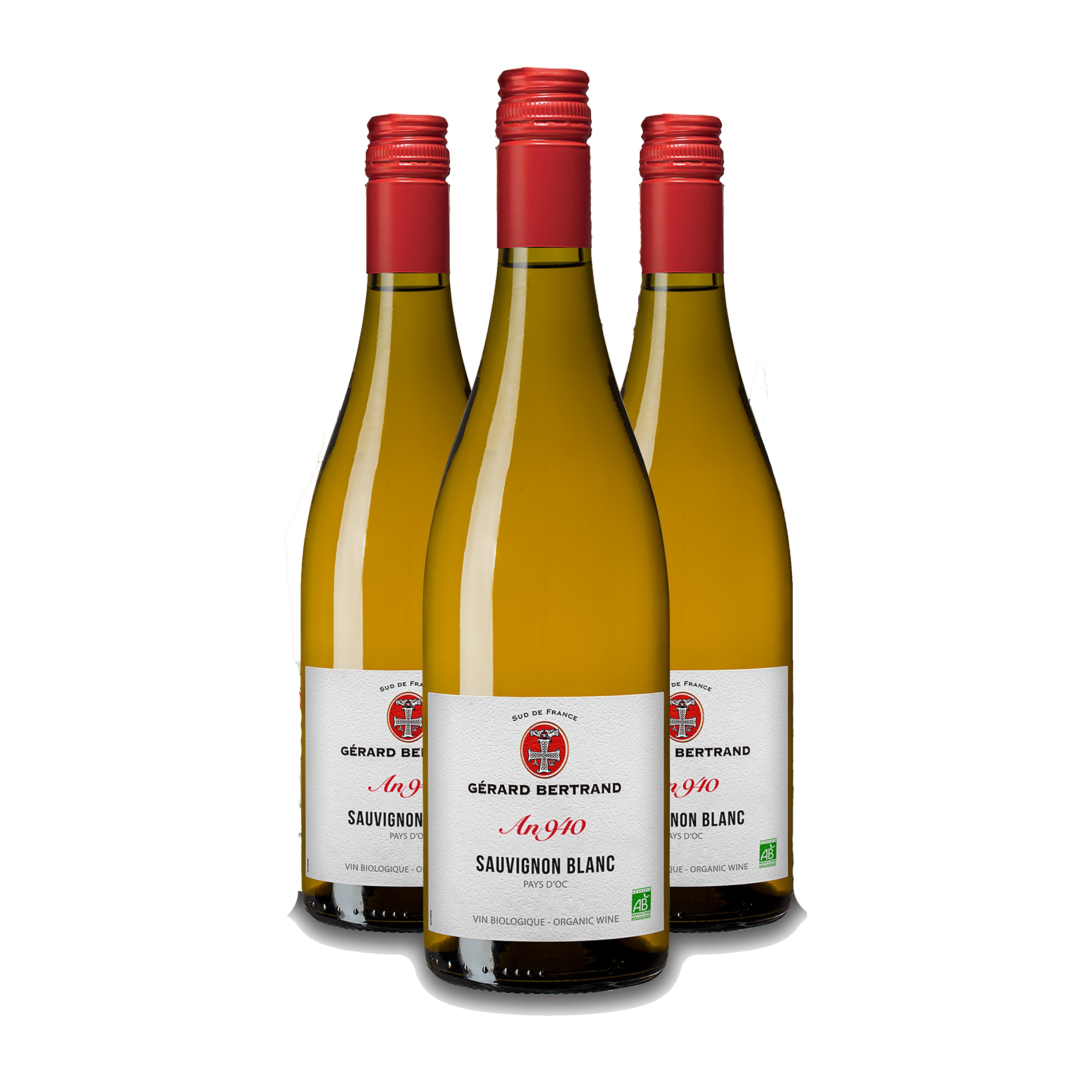 Héritage "An 940" Sauvignon Blanc 2024 vin blanc bio Lot 3 Bouteilles 75cl - Gérard Bertrand 