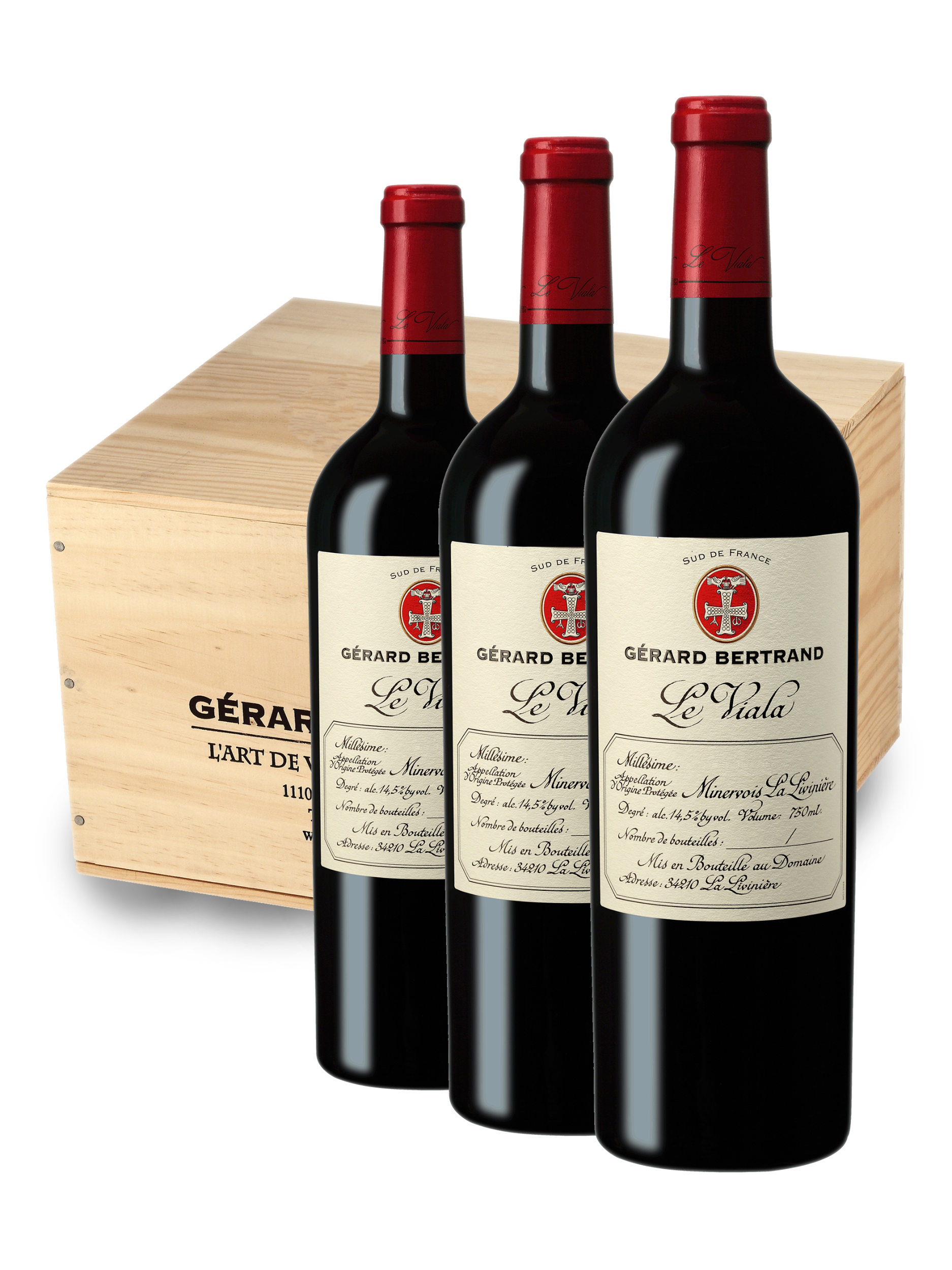 Le Viala 2022 Caisse Bois 6 Bouteilles - Gérard Bertrand 